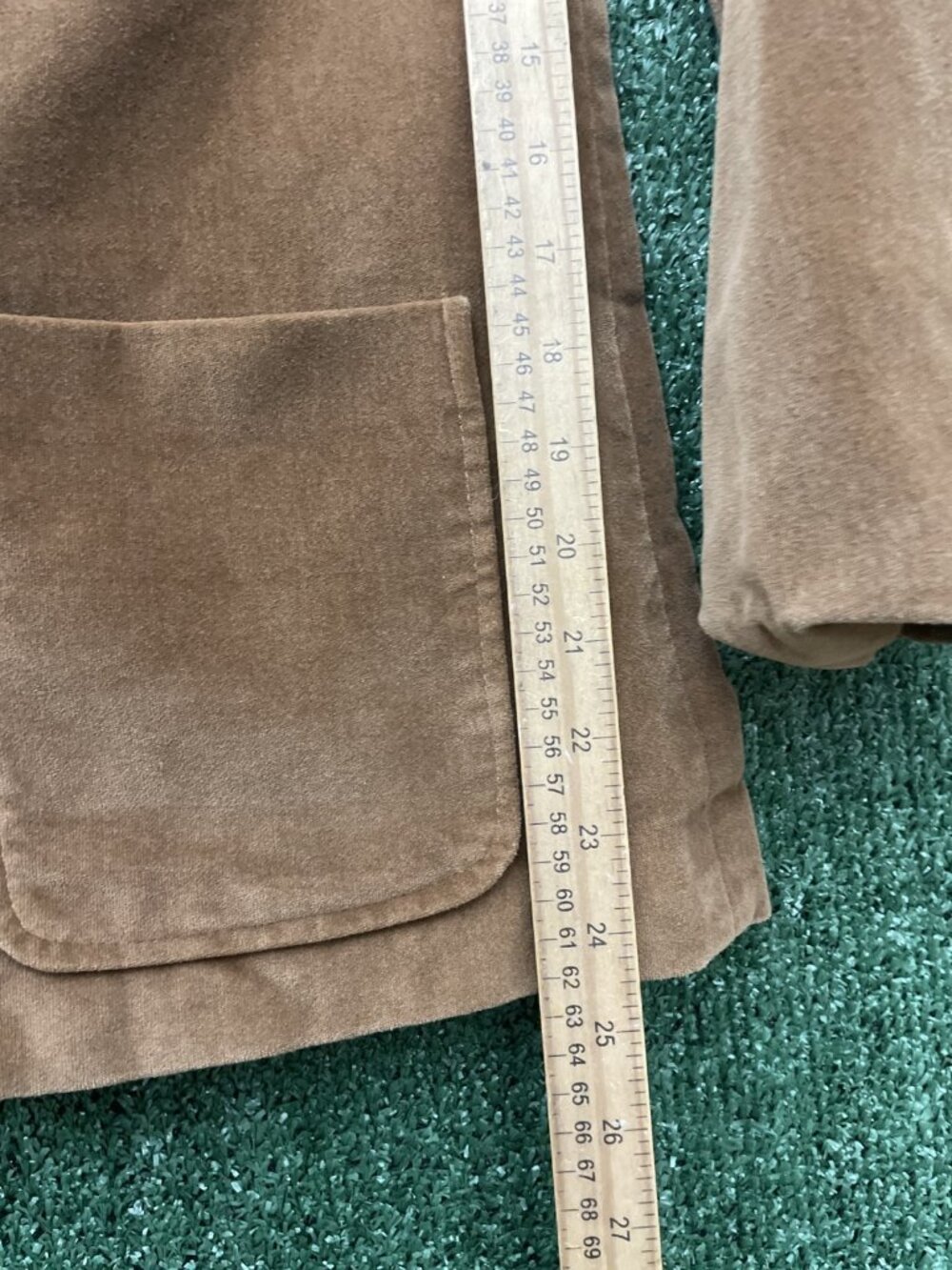 Legends Blazer Jacket Brown Two Button Size 14 Women Pockets Cotton Soft - Picture 8 of 12